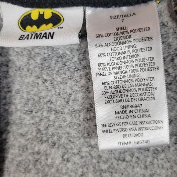 DC Comics Batman Zipper Front Hooded Jacket - Picture 7 of 7